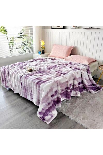 Sonia-home Cocolino blanket 200 x 230 Sonia Home Design - purple white