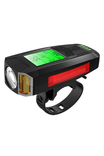 Huerler Bicycle headlight with cycle computer Huerler AS-08-08