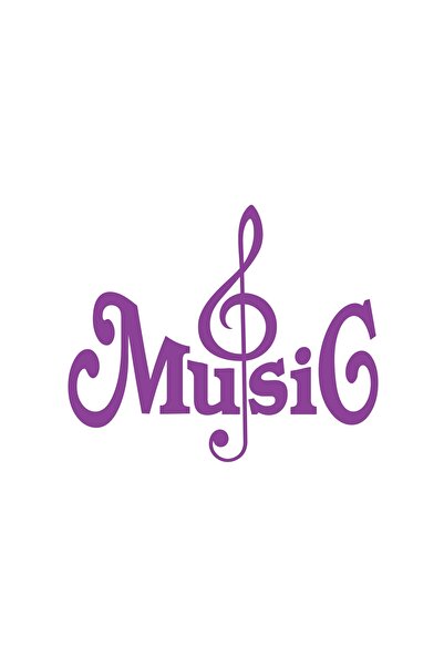 Reysa Tasarım ملصق الموسيقى والملاحظة 17x17 سم أرجواني