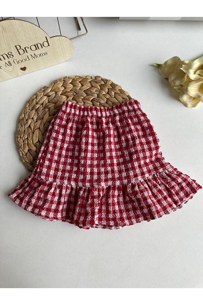 Momsbrand Gingham Ruffle Skirt