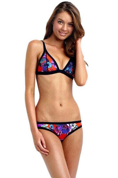 WildFashion Two-piece swimsuit with colorful print SW749