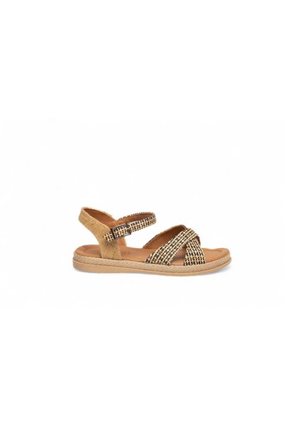 SEDRİK New Season Ital Material Cross Straw Detailed Sandals Shoes