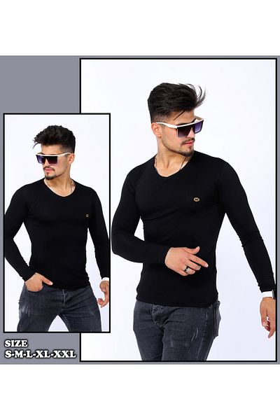 ASSAF Men's Long Sleeve Compression Body Fitness T-Shirt