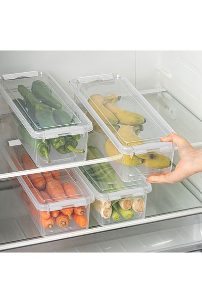 UnicUtil Set of 4 plastic casseroles, UnicUtil, Stylish Sturdy, Transparent