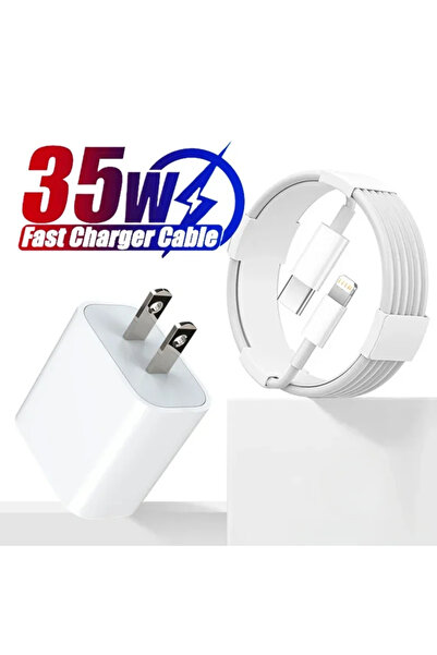 Choice كابل شاحن أمريكي بطول متر واحد وكابل شاحن سريع 35 وات بتقنية PD لهاتف ...