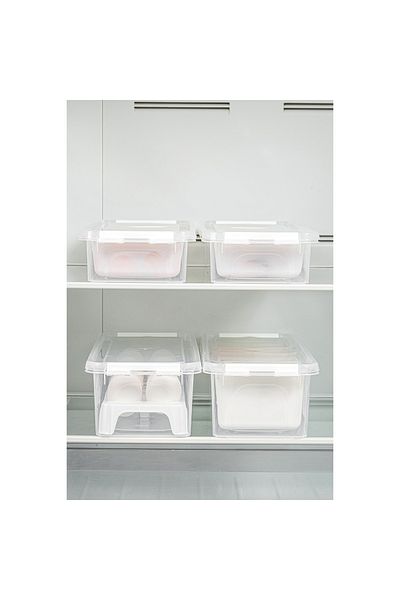 UnicUtil Set of 4 plastic casseroles, UnicUtil, Spacious Versatile, Transparent