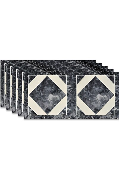 HOZRO Set of 10 x HOZRO self-adhesive marble imitation tiles, Abstract pattern
