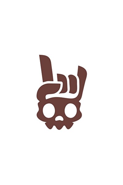 Reysa Tasarım ملصق سكليت روك مقاس 17x17 سم بني