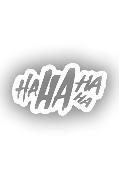 Reysa Tasarım ها ها ها ها ملصق 17x17 سم أبيض