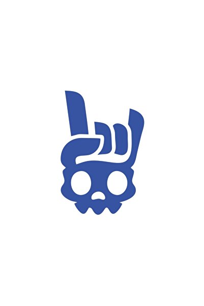 Reysa Tasarım ملصق سكليت روك مقاس 17x17 سم أزرق