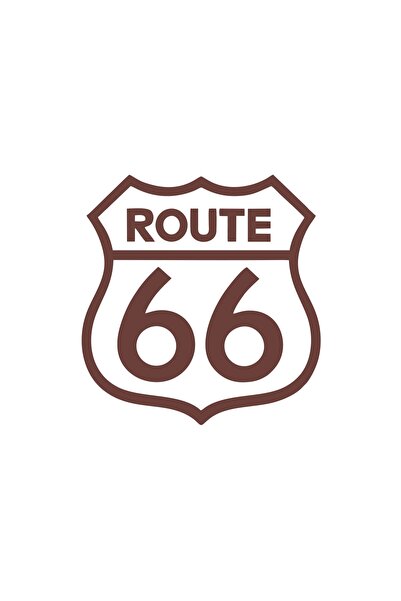 Reysa Tasarım ملصق الطريق 66 مقاس 17 × 17 سم بني