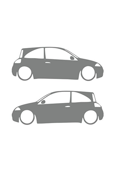 Reysa Tasarım Flattened Megane 2 Hb Sticker 17X17 cm Gray