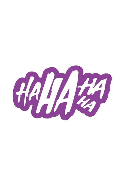 Reysa Tasarım Ha Ha Ha Ha Sticker 17X17 cm Purple