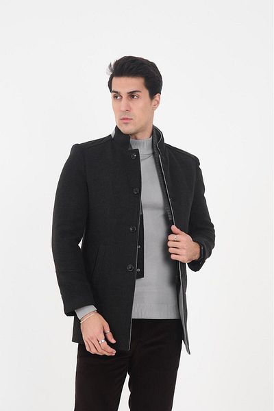 LEBS Ezel Men's Shawl Collar Coat