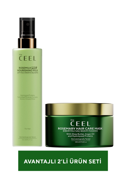 The Ceel Parlaklık ve Yumuşaklık Destekleyici 2'li Saç Bakım Seti