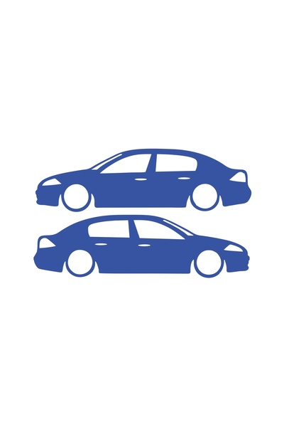 Reysa Tasarım Flattened Megane 2 Sticker 17X17 cm Blue