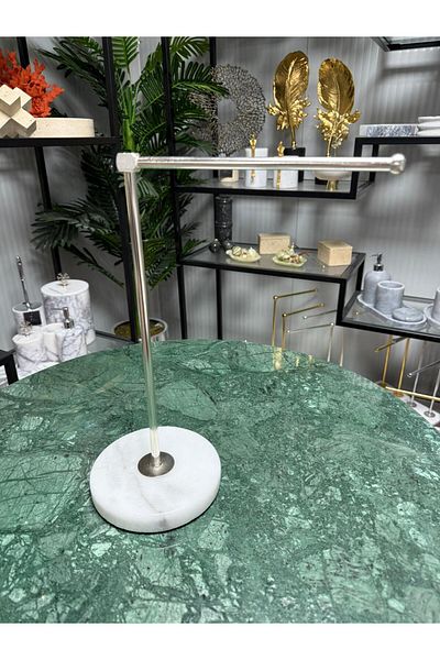 7SEPCOLLECTİON Marble Single Paper Towel Rack & Towel Rack