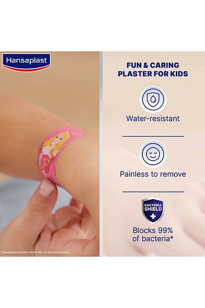 Hansaplast Kids Plasters Disney Princess 20pcs Gentle & Magical Wound Care with Beloved Princess