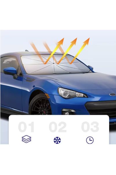 Generic Parasolar Auto pliabil, in Forma de Umbrela pentru Masina, Protectie UV