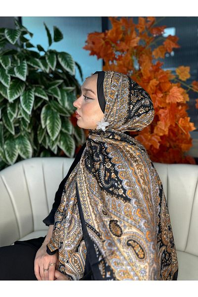 Oxygen Scarfs Harem Pattern Cotton Silk Shawl-30000