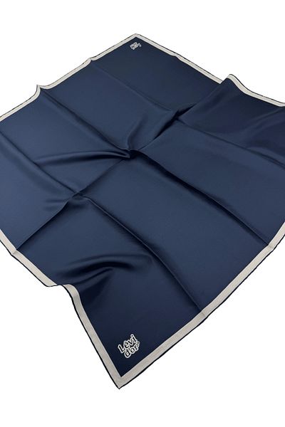 Levidor Μεταξωτό μαντήλι Twill LD4000-04 Μονόχρωμο ΣΚΟΥΡΟ ΜΠΛΕ-ΚΡΕΜ