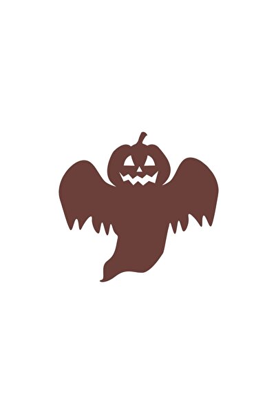 Reysa Tasarım ملصق شبح اليقطين مقاس 17 × 17 سم بني