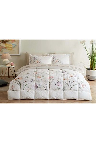 Özdilek Özdilek Ranforce Double Sleeping Set-White Lily Lilac