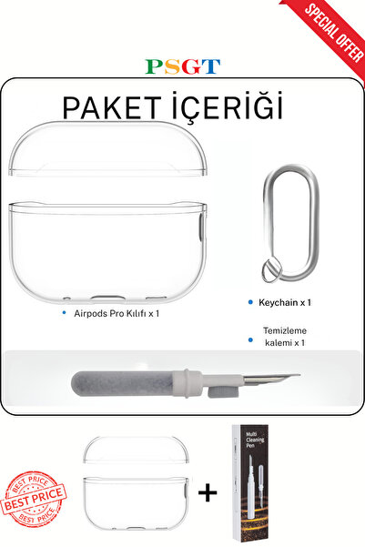PSGT Apple AirPods Pro/pro2 Kılıf Kapak Temizleme Kalemi ile Tam Koruyucu Sil...