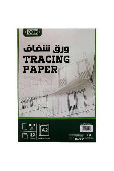 Roco Tracing Paper 100gsm Clear A2 50 Sheets