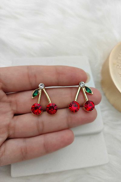 KYOLA DESİGN Cherry Gold Earrings