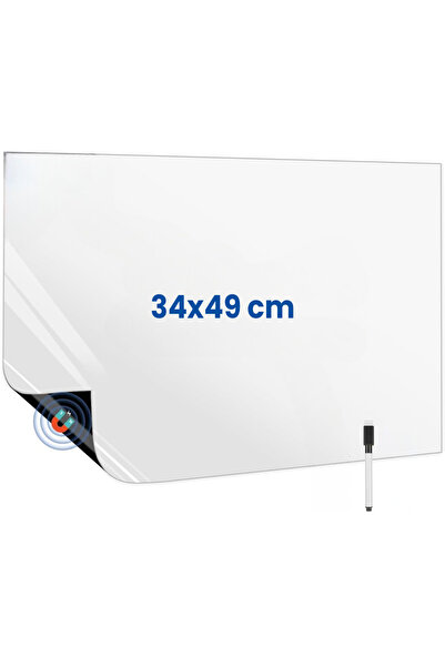 Tutunabilir Kağıt Mıknatıslı Manyetik Magnet Beyaz Tahta 34 Cm x 49 Cm Katlanabilir Silinebilir Yazı Tahtası + Kalem