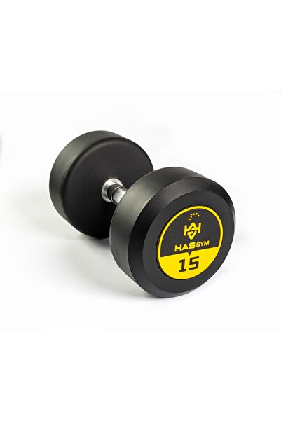 AlinSport ALİN Sport 15 KG Kauçuk Kaplı Profesyonel Olimpik DUMBBELL ( Dambıl )