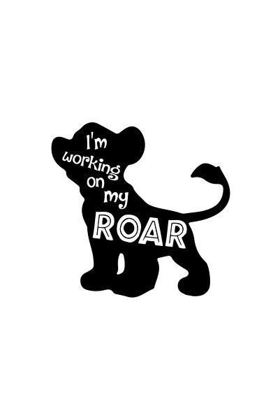 Reysa Tasarım ملصق روار دوج مقاس 17×17 سم باللون الأسود