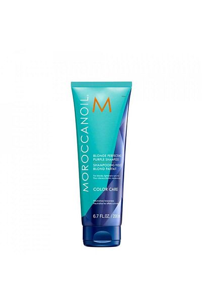Moroccanoil Șampon Blonde Perfecting Purple pentru păr blond, decolorat sau alb/grizonat, șampon 200 ml
