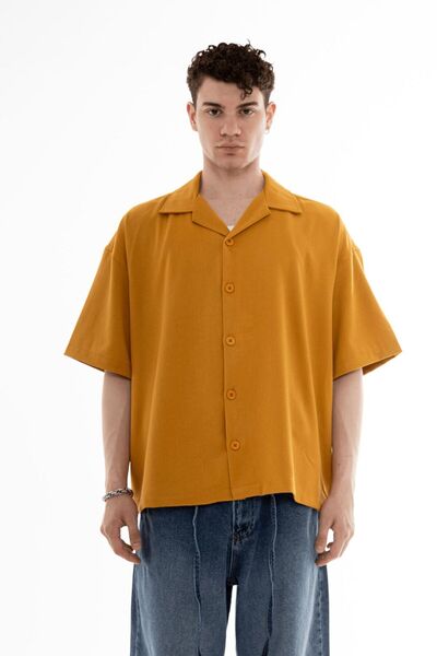 THE DAD Old Money Oversize Fit Gabardin Kumaş Gömlek