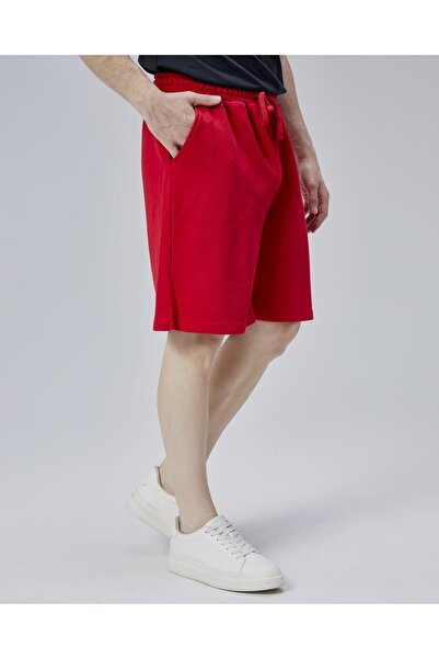 Starter Asher Red Slit Patched Comfortable Fit Men's Knitted Shorts