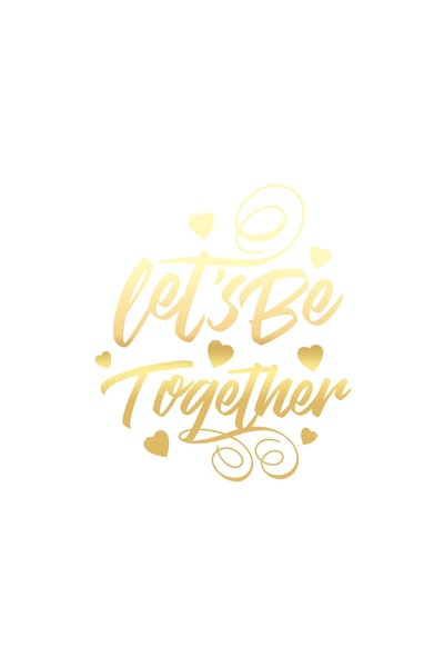 Reysa Tasarım ملصق Lets be Together مقاس 17x17 سم ذهبي