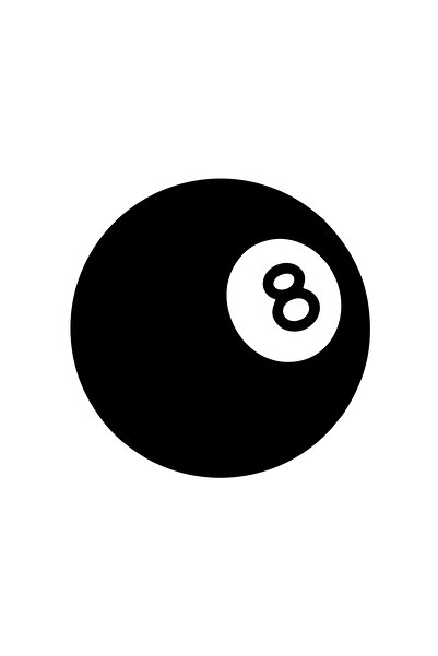 Reysa Tasarım ملصق كرة البلياردو مقاس 17 × 17 سم باللون الأسود
