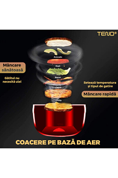 Teno Air Fryer Teno®, 6 L capacity, 220 V, red color