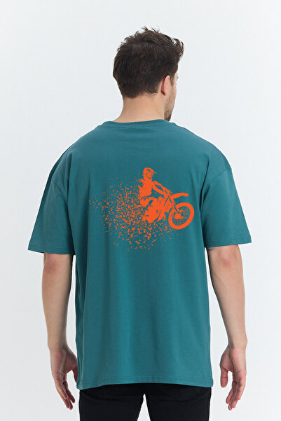 Windy Island Motor pentru bărbați guler rotund Rucsac cu imprimeu supradimens...