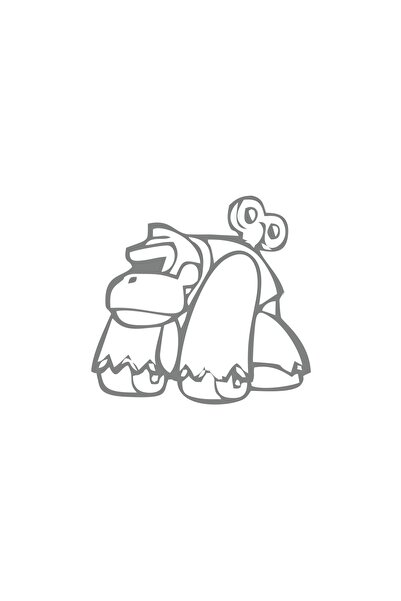 Reysa Tasarım Gorilla Sticker 17X17 cm Gray