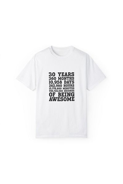 OEM Tricou personalizat barbati, aniversare 30 ani, alb, marimea M, amuzant
