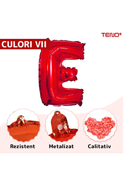 Teno Red Letter E Foil Balloon