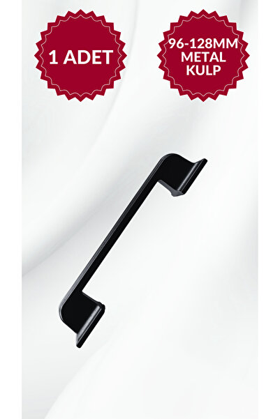 MKLAKS 128.96MM BUKET Alüminyum Metal KULP (SİYAH) Mobilya Mutfak Çekmece Dol...