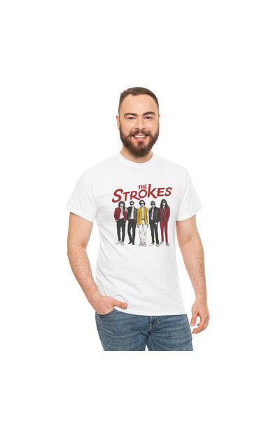 OEM Tricou personalizat Music, alb, The Strokes, marimea M