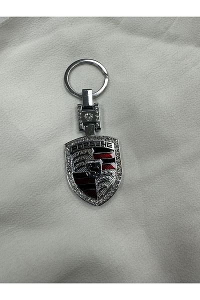 ÇELİKSİLVERTAKI Porsche Stone Premium Keychain