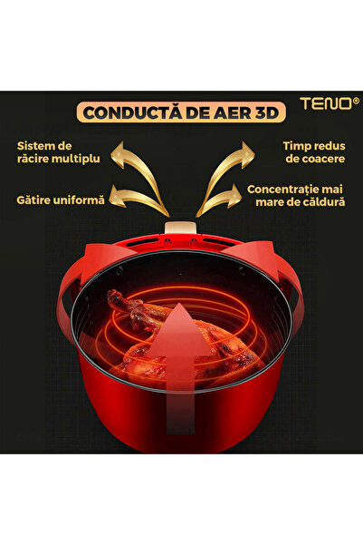 Teno Air Fryer Teno®, 6 L capacity, 220 V, red color