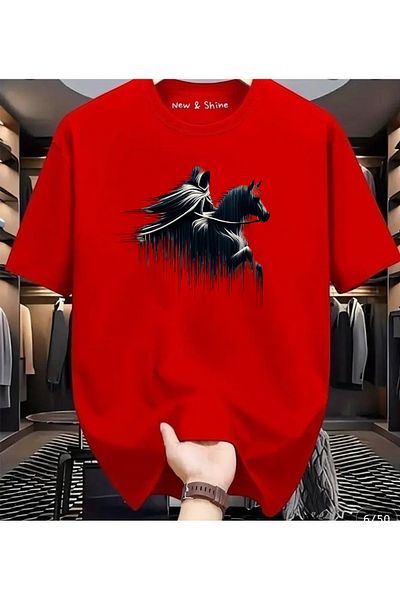 New Shine 1 T-Shirt Is a Gift for Purchases of 6 or More in the Cart - Knight Printed Oversize T-Shirt