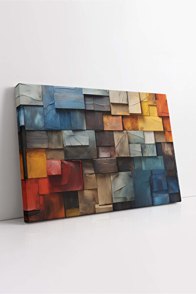 KOSS Dijital Pictură pe pânză cu model de piatră abstractă colorată, pictură ...