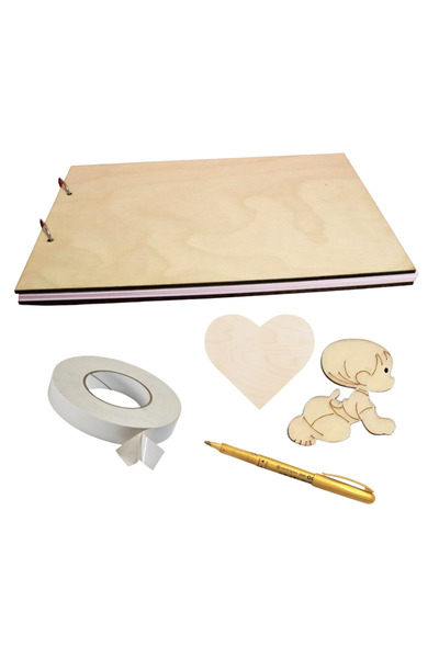 OEM Set album foto aniversari copii, GuestBook, plastifiat, Format A4, 18 ani